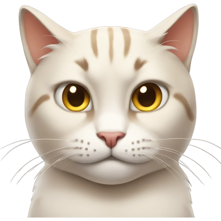 Male cat with huge muscles smirking emoji