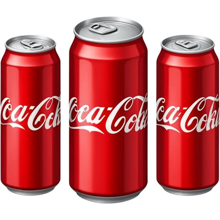 5 different cans of coke placed in line emoji