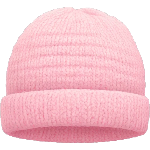 Light pink beanie by itself emoji
