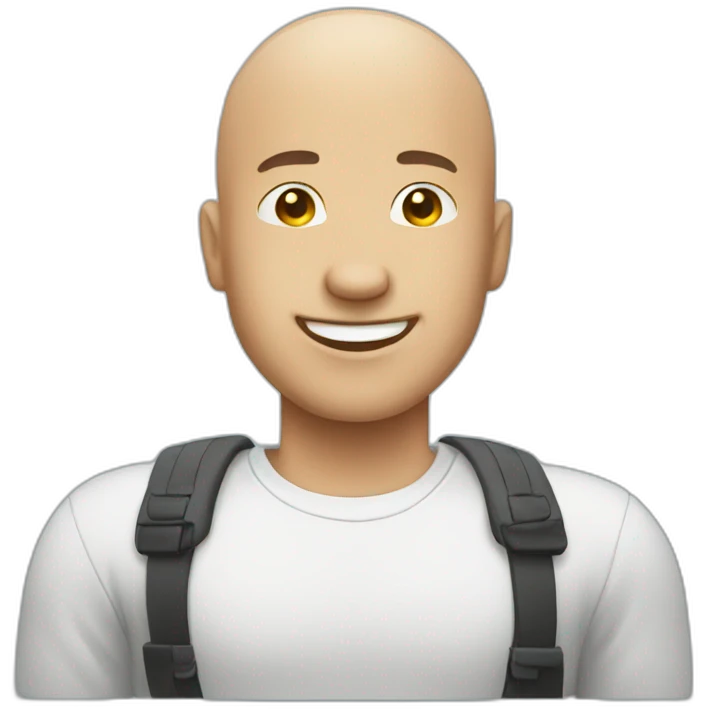 Bald Person happy with new phone emoji