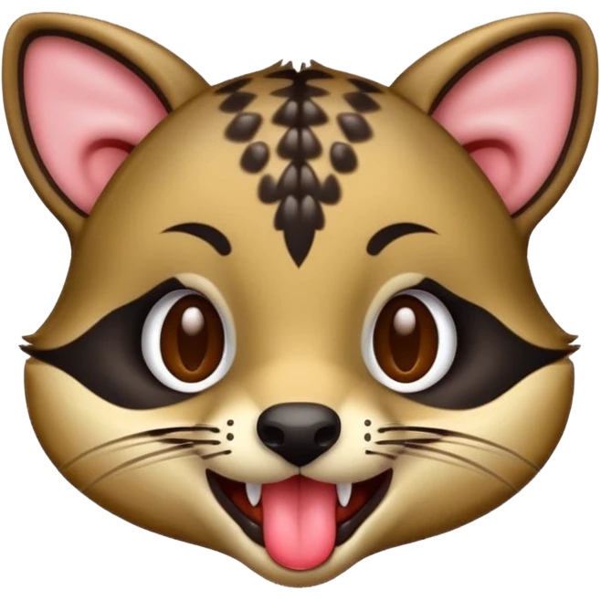 civet emoji with yummy long tongue emoji