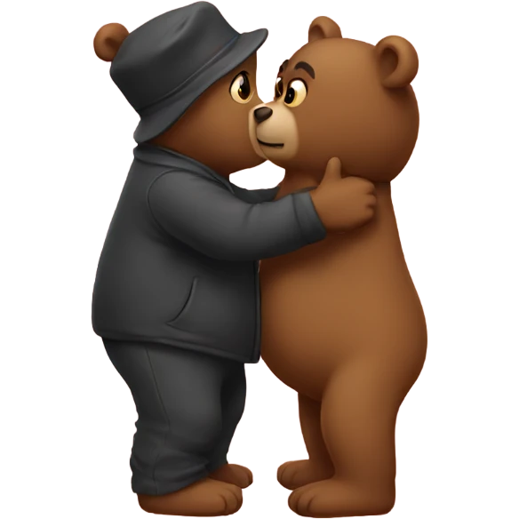 Kissing bears  emoji