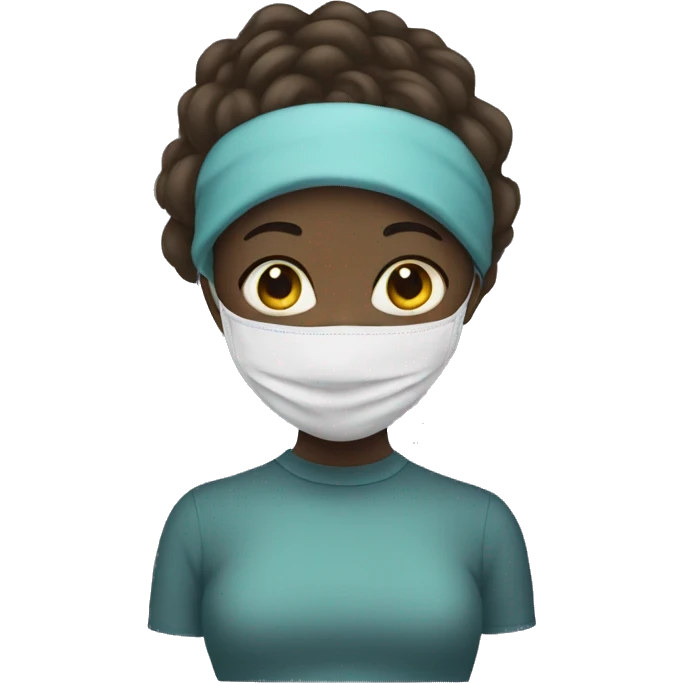 Girl with mask emoji