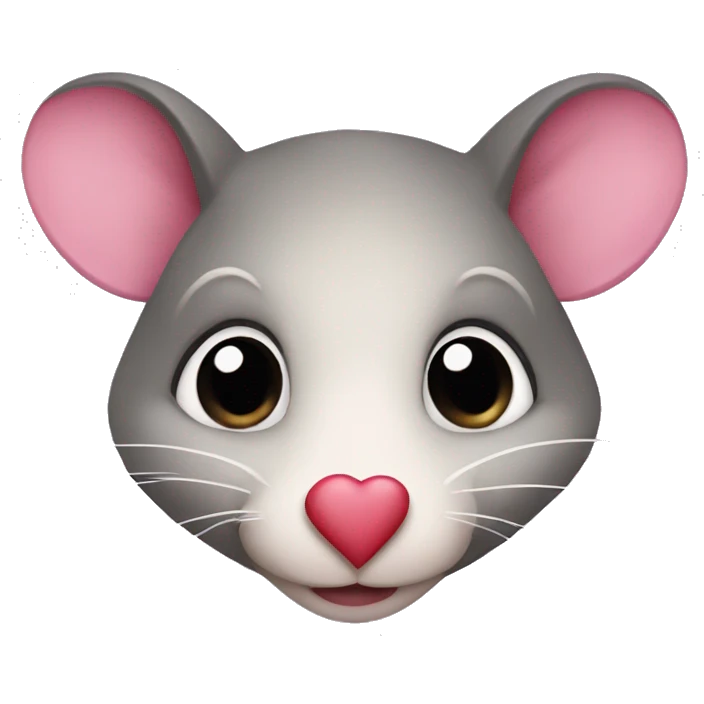 possum with hearts emoji