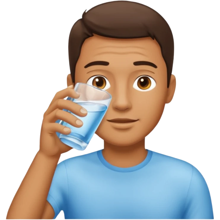 man drinking water emoji