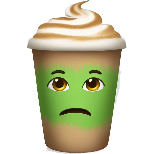 Macha latte emoji