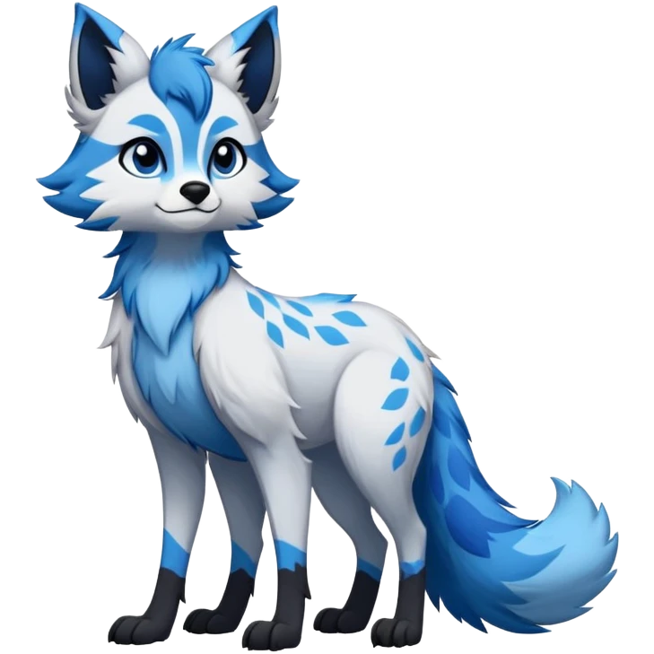 edgy badass cool Falvie-Fionbri-creature-fursona, full body, with random markings emoji