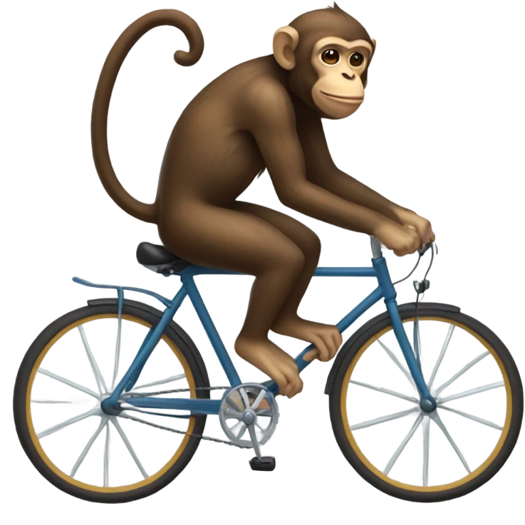 Monkey riding a bike emoji