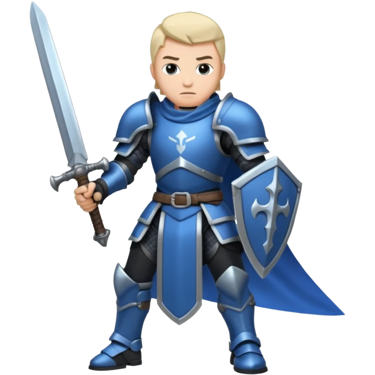 Big damage Role, at guild bosses,  iconic, with blue and black theme, HUGE great sword emoji