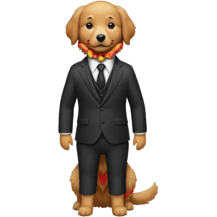 The dog went in a suit
 emoji