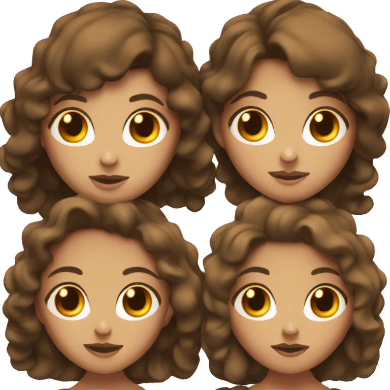 Two brown haired girls with big boobs  emoji