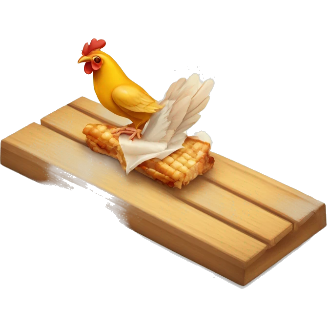Mouse trap with a chicken wing emoji