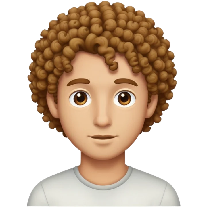 ragazzo con capelli ricci emoji