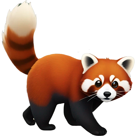 red panda walking on the street emoji