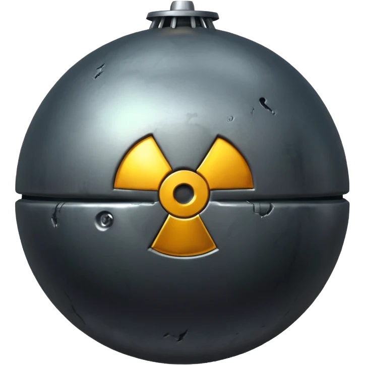 A huge nuclear bomb before exploding emoji