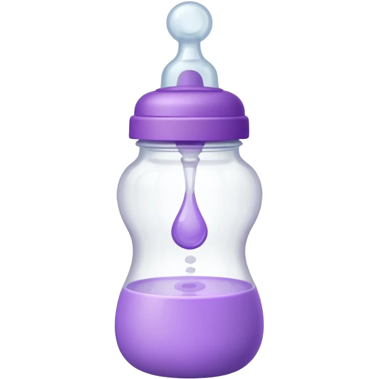 baby bottle white and purple emoji