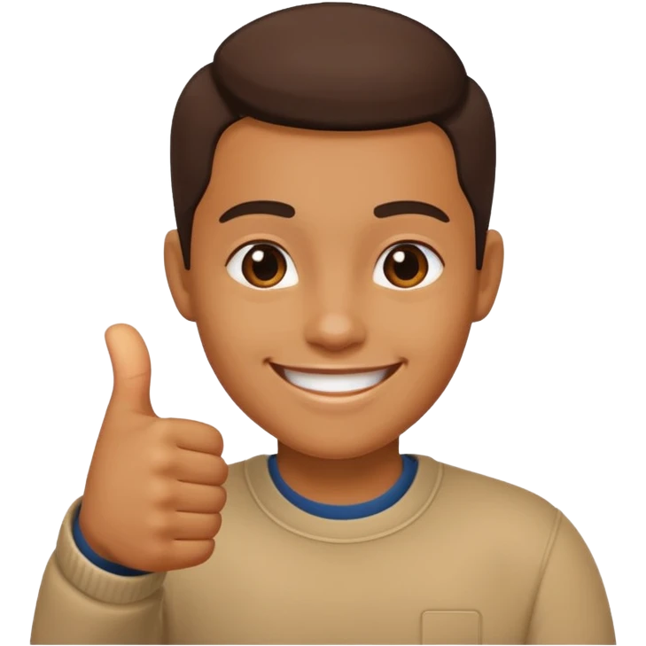 Persona de color con el pulgar arriba emoji