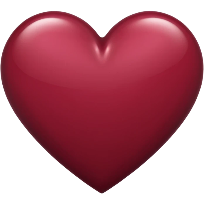 Burgundy love heart  emoji