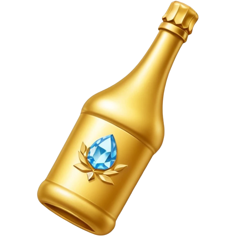 Biberón dorado con diamantes 🍼con ese biberón emoji