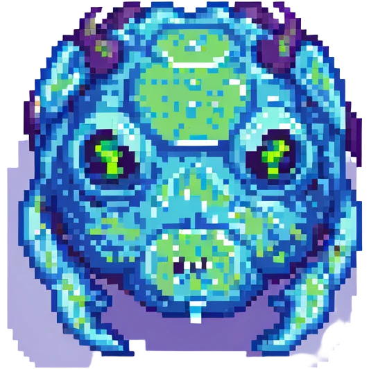 slime monster, blue emoji