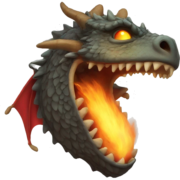 Dragon breathing’s fire emoji