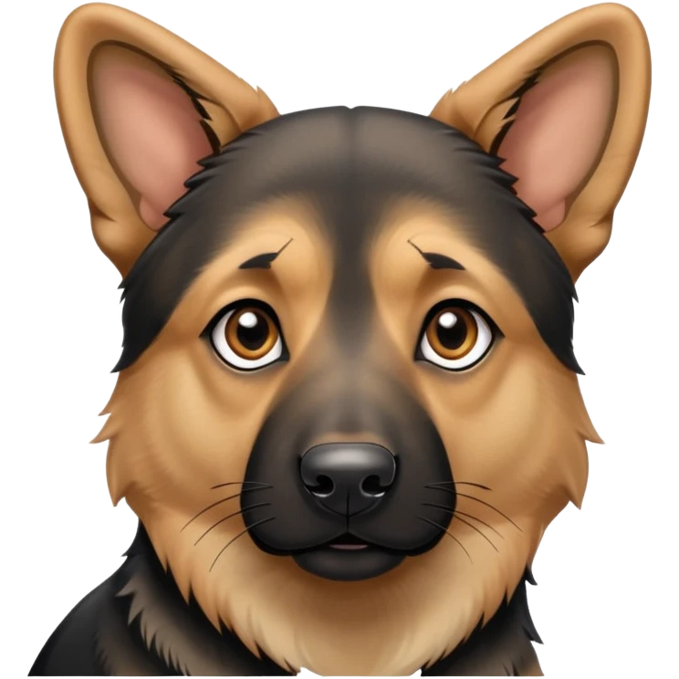 German shepherd mix dog with floppy ears  emoji