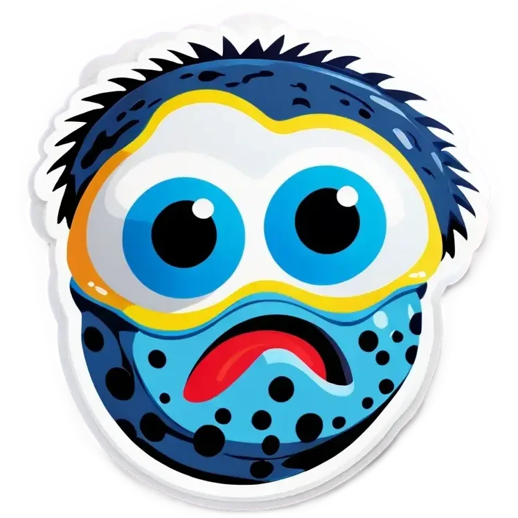 plastic googly eyes glued on a rock emoji