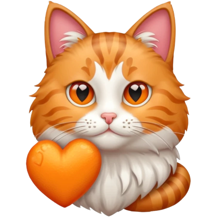Tabby cat with heart  emoji