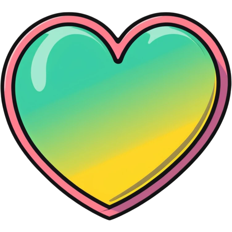 Сердце с градиентом по коаям emoji
