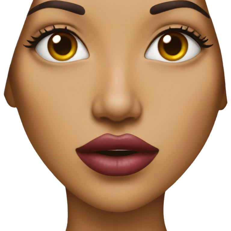 woman with giant lips emoji