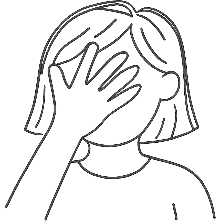 a person doing a facepalm emoji