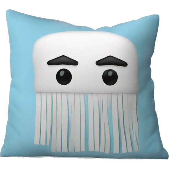 dcorative throw pillow with fringe emoji