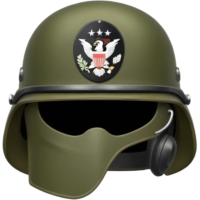 military helmet in front  emoji