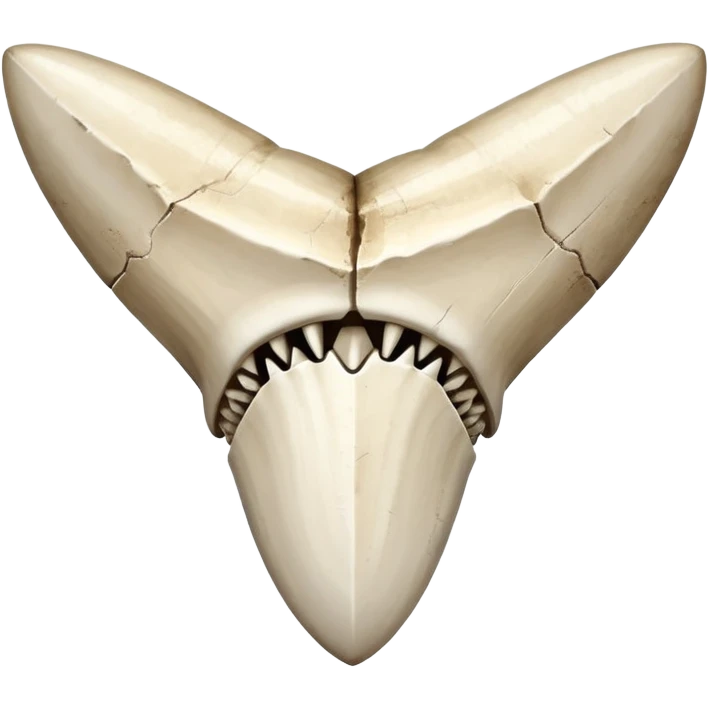 Realistic Shark tooth bone fossil emoji