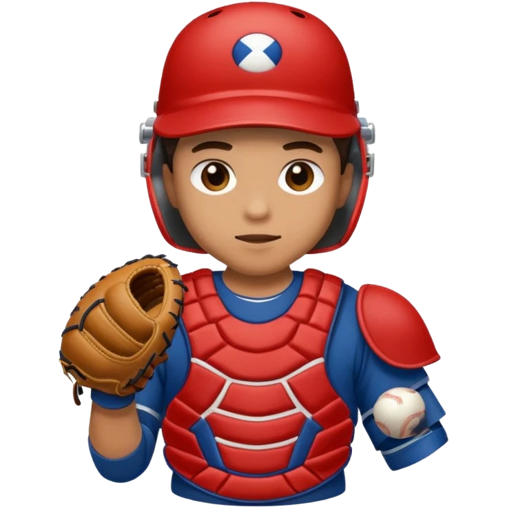 Baseball player with a catchers mitt emoji
