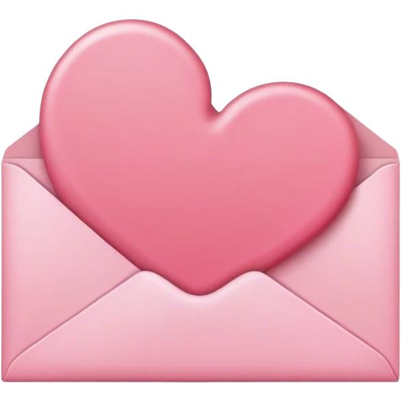 Pink romantic letter emoji