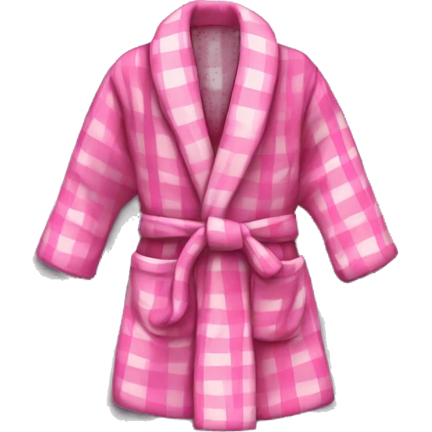 pink plaid robe emoji