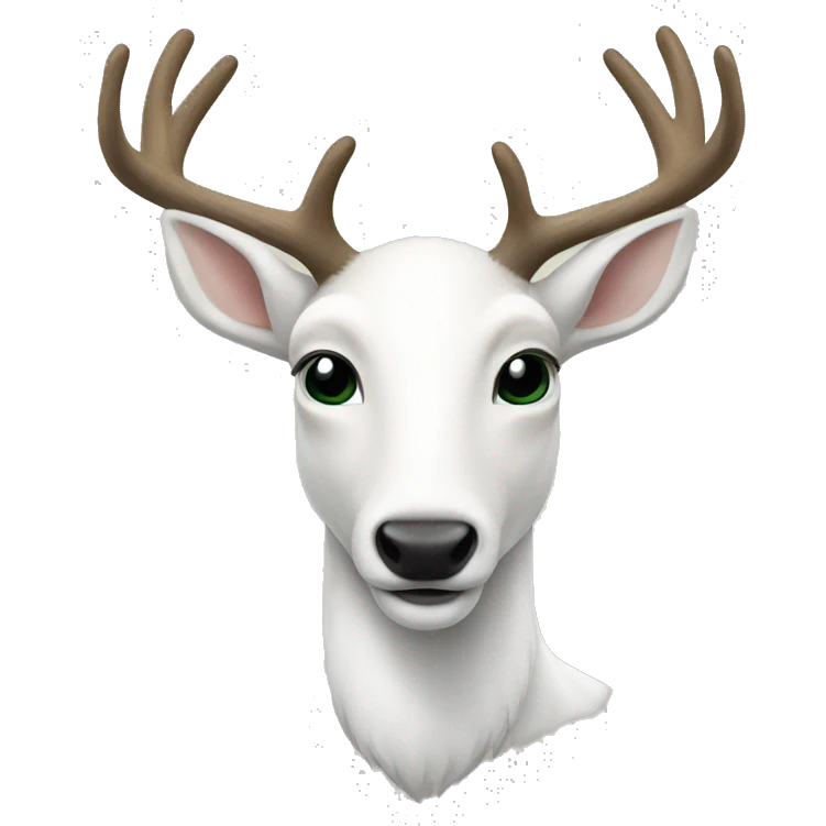 A white deer  emoji