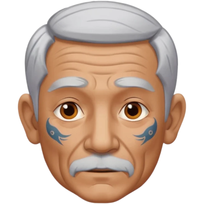 old man with tattoos on face emoji