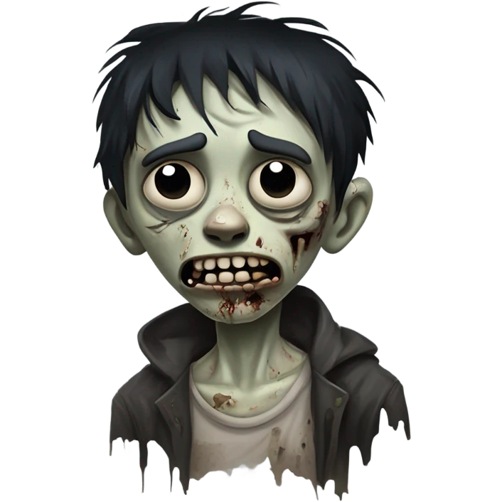zombie black haired boy emoji