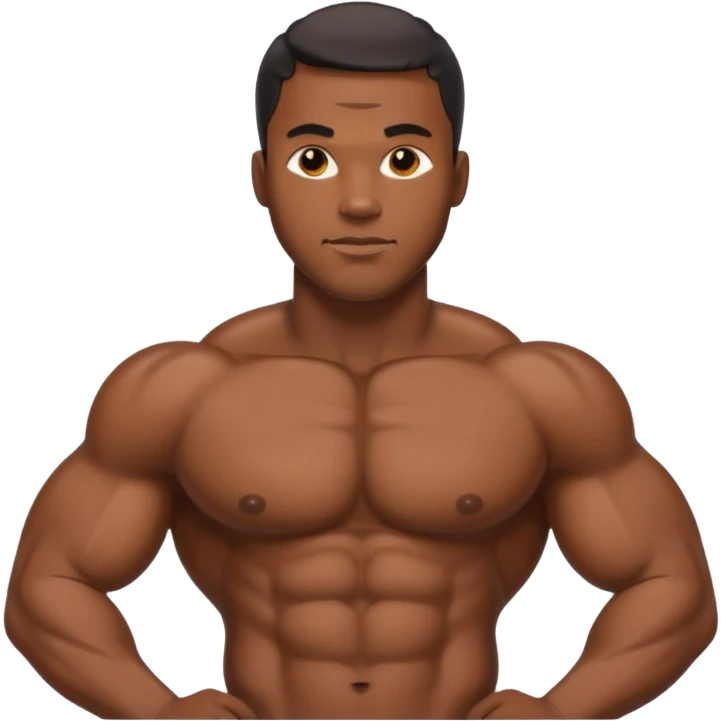 Giant big booty black oily man  emoji