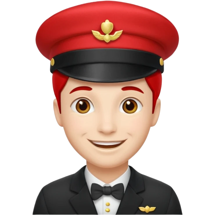 bellboy red hat face emoji
