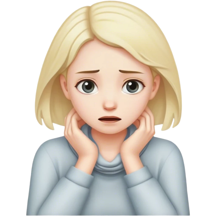 girl with her hands around her neck dying emoji