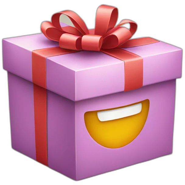 gift box with smile emoji