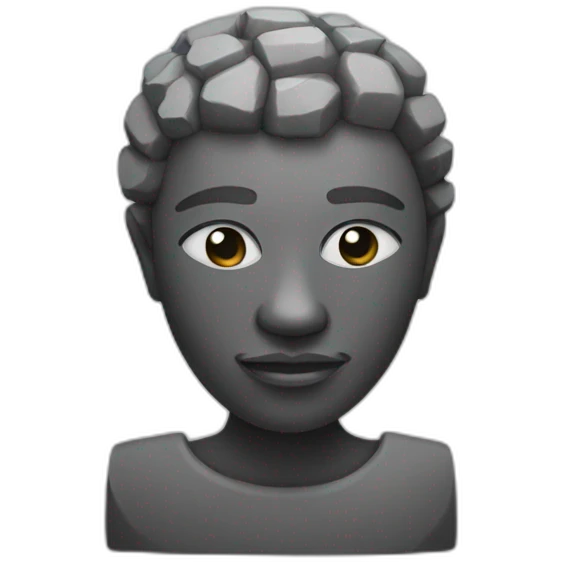 African stone sculpture emoji