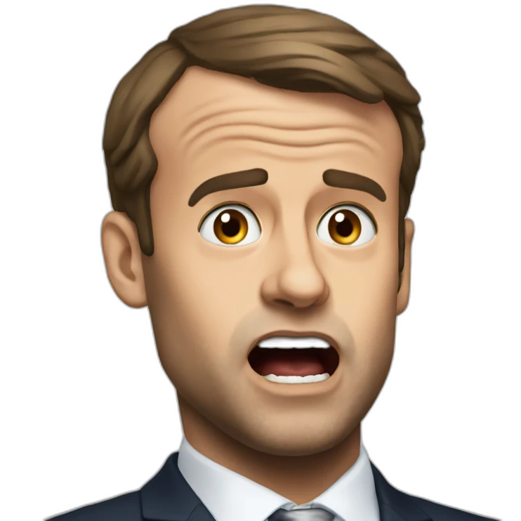 Macron shocked emoji