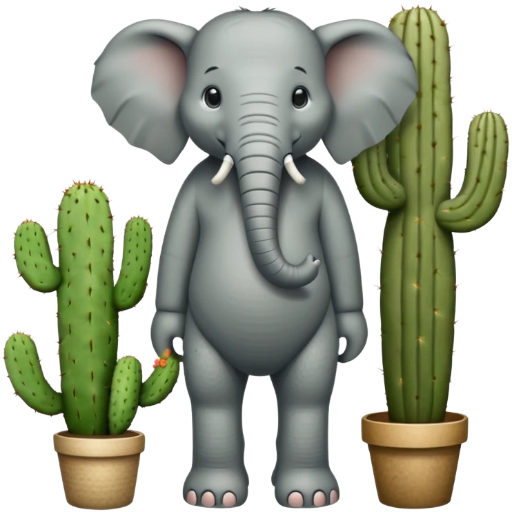 A elefant in a cactus with sandals  emoji