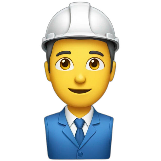Engineer in blue suit emoji