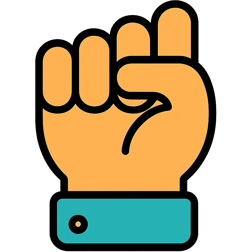 fig hand gesture, color outline icon style emoji