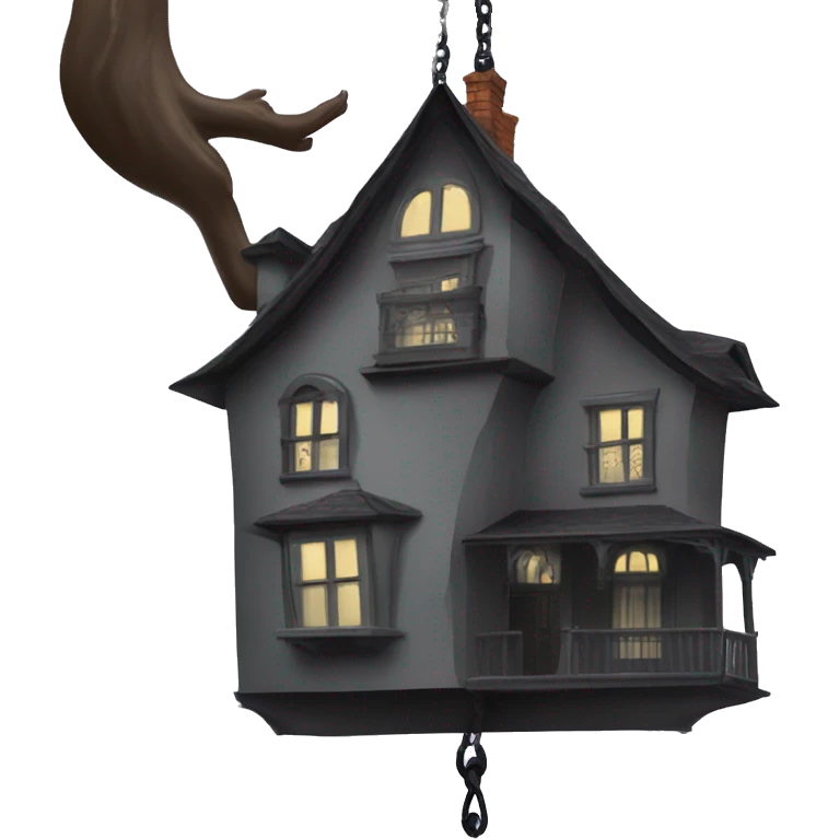 Addams House. Wednesday is on the swing  emoji